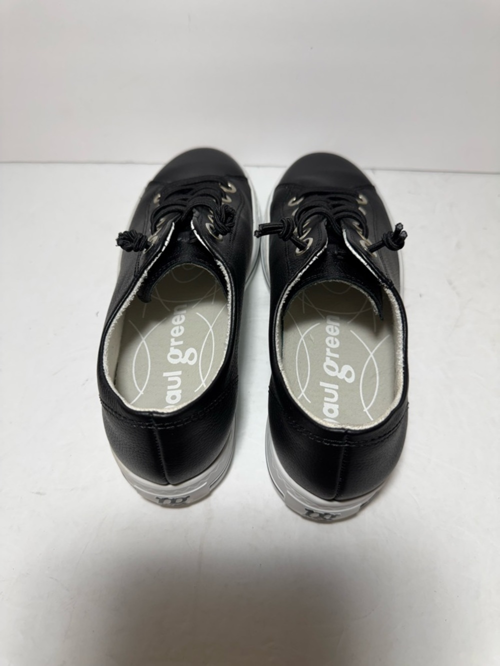Paul green Hadley Platform Black Leather Sneaker size 6US / 3.5UK $378 - Picture 7 of 15